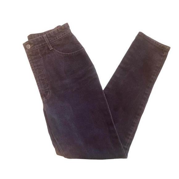 vintage bongo high-waisted mom jeans in burgundy - Picture 3 of 4